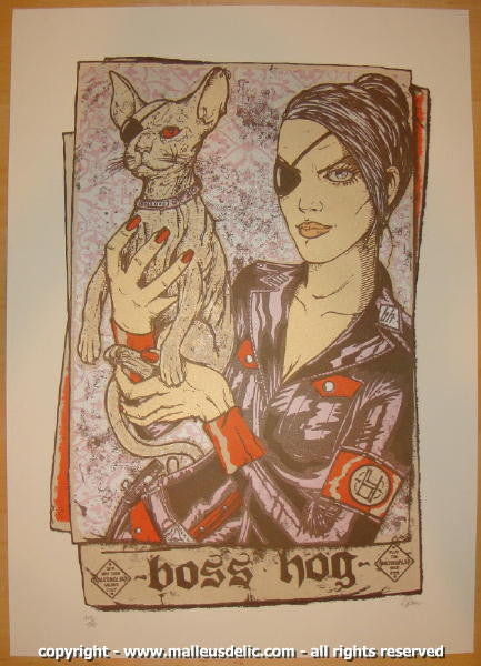 2009 Boss Hog - Silkscreen Concert Poster by Malleus