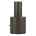 4" Round Pole Mount Tenon Reducer, Fits 2-3/8" Slip Fitter Lights, Heavy-Duty Steel, Dark Bronze Finish