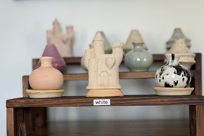 Ceramic Sand Castle Incense cone burner