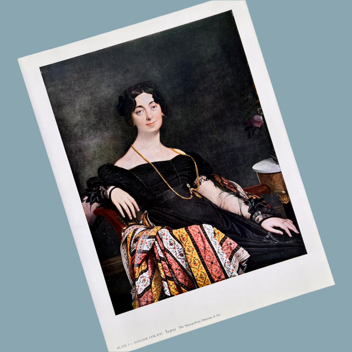 Vintage 1958 Ingres "Madame LeBlanc" Portrait Art Print