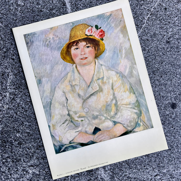 Vintage 1958 Renoir "Madame Renoir" Portrait Art Print