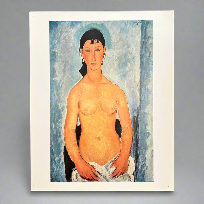 Vintage Mid-Century Modigliani “Elvire” Swiss Portrait Art Print