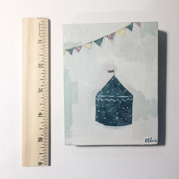 A circus made of stars - original oil painting on wood
