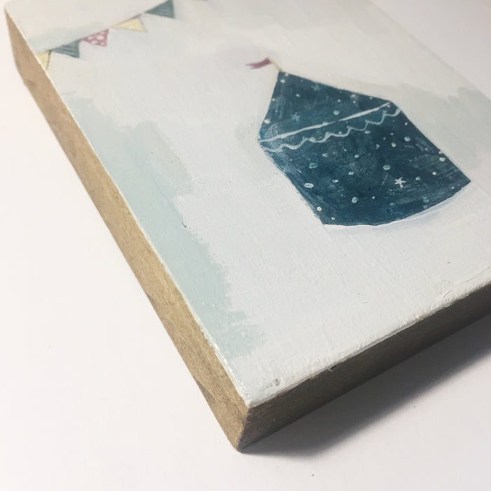 A circus made of stars - original oil painting on wood