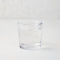 Abraham Scissor-Cut Glass Tumbler, 6 oz., clear, thick air-blown glass with rippled rim.