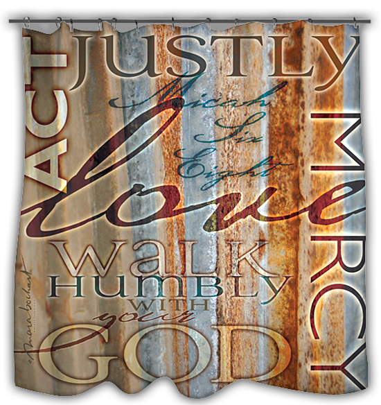 Act Justly - shower curtain