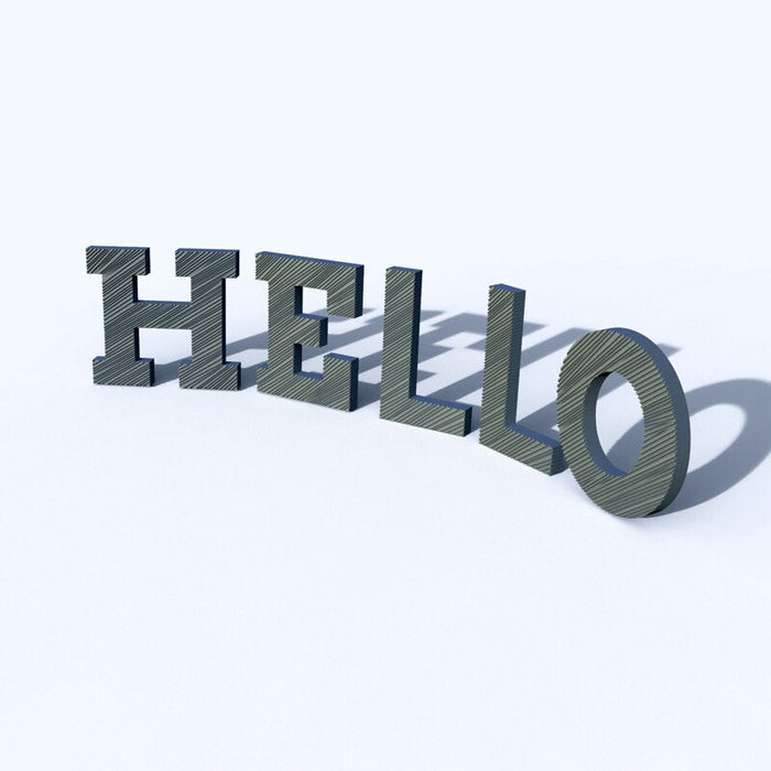 Alphabetic striped letter silicone mold