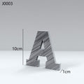 Alphabetic striped letter silicone mold