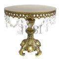 Antique Gold Royal Cake Stand, 11.5inH x 12inD, Gold