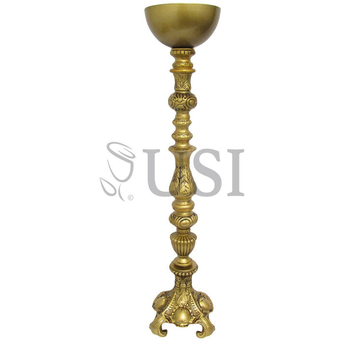Antique Gold Royal Flower Bowl Centerpiece, 27.75in, Gold