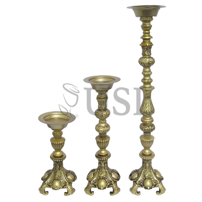 Antique Gold Royal Riser Candle Holder Centerpiece, 28.25in, Gold