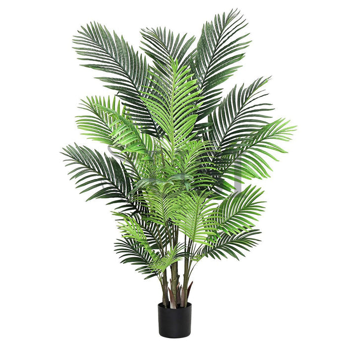 Areca Palm Tree Real Touch Potted, 5ft, Green