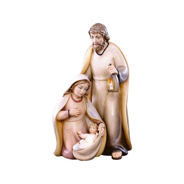 DEUR Artis Nativity Holy Family with Baby Jesus in Mary’s arms, hand carved from maple wood and hand painted.