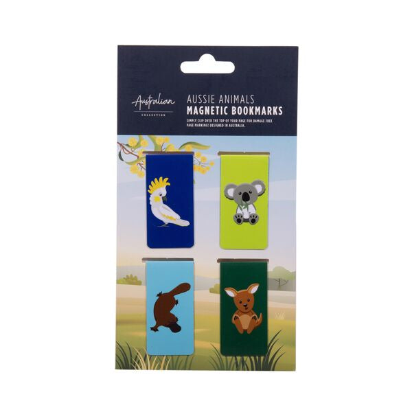 Pack of magnetic bookmarks with Australian animals