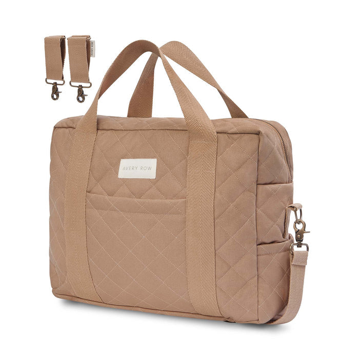 Avery Row - Baby Changing Bag - Latte - Mabel & Fox