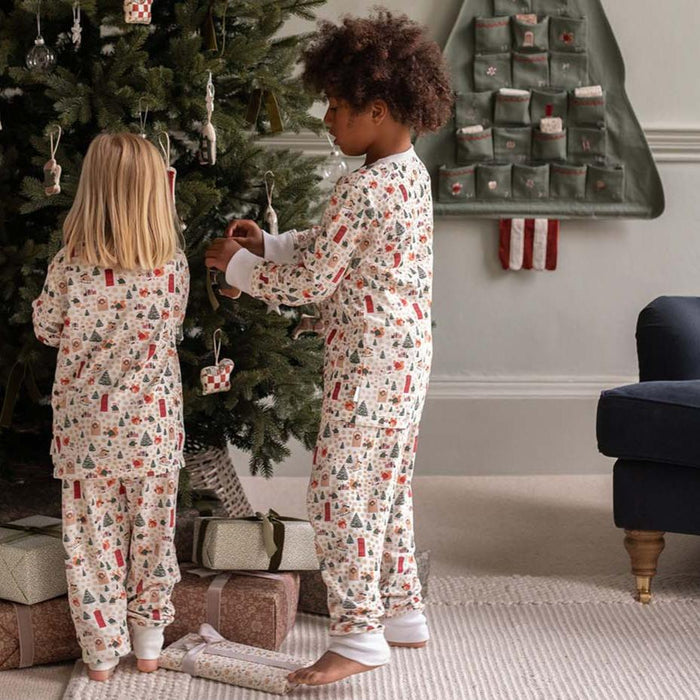 Avery Row -  Children's Jersey Pyjamas - Festive Forest - Mabel & Fox