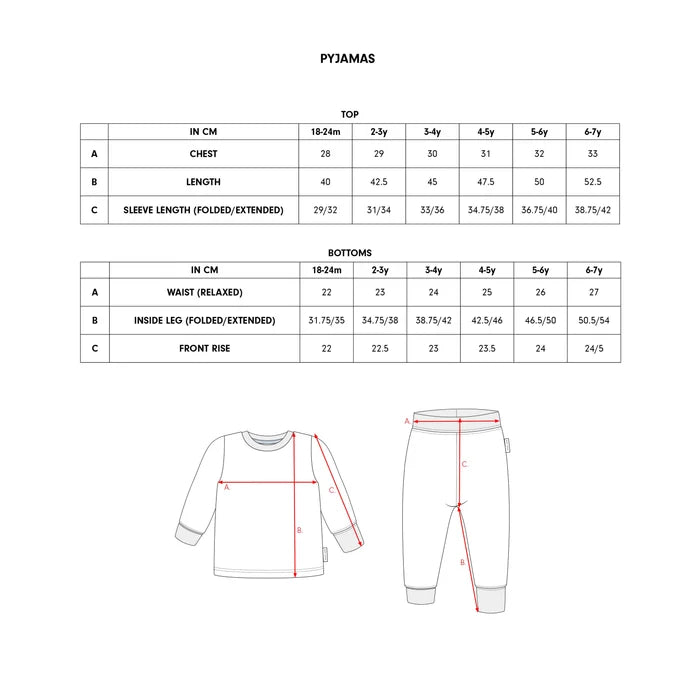 Avery Row -  Children's Jersey Pyjamas - Festive Forest - Mabel & Fox