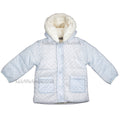 Baby Boys Flock Print Fur Lined Coat - 6-24 Months (N15427) - Kidswholesale.co.uk