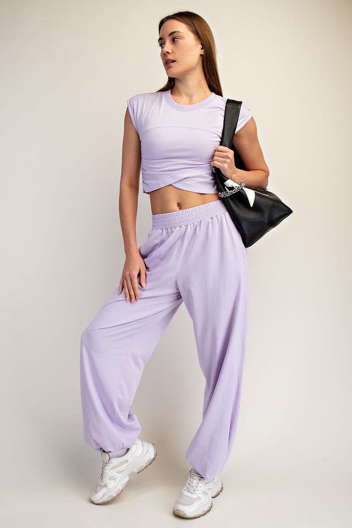 Baby Hannah Lavender Matching Crossover Set