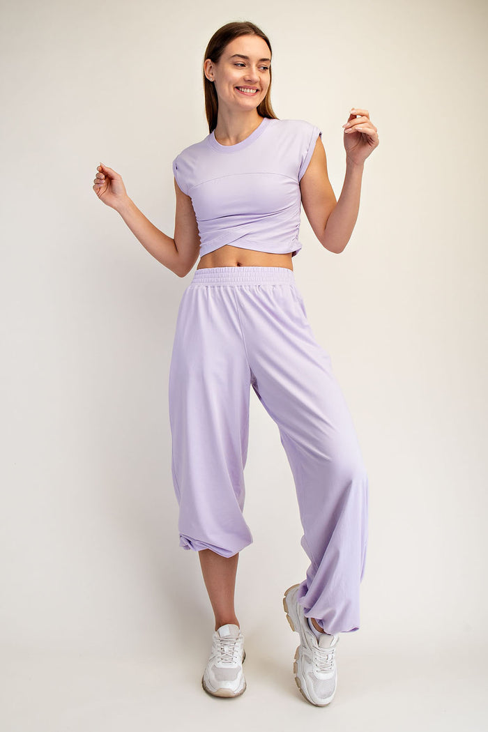 Baby Hannah Lavender Matching Crossover Set