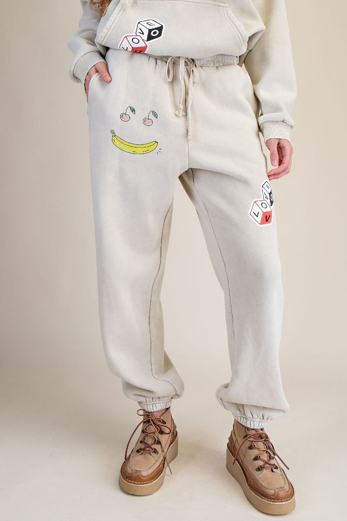 BANANAS Patch Sweat Pants