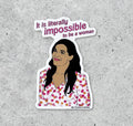 Barbie Gloria Impossible To Be A Woman vinyl sticker