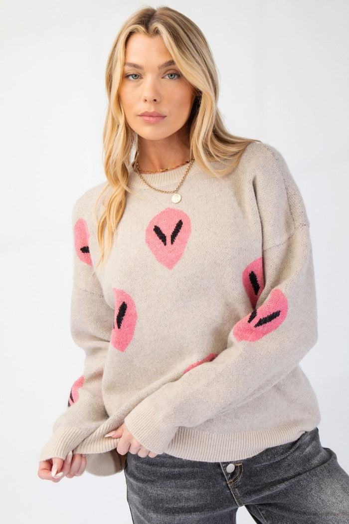 Beam Me Up Alien Sweater