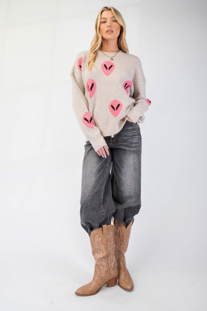 Beam Me Up Alien Sweater