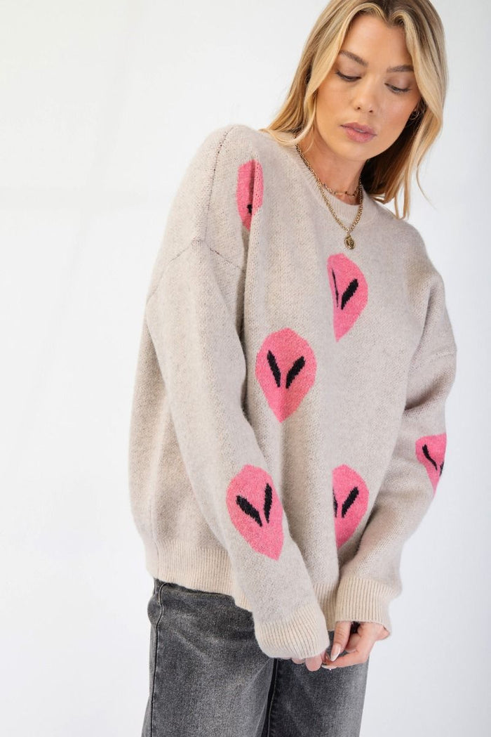 Beam Me Up Alien Sweater