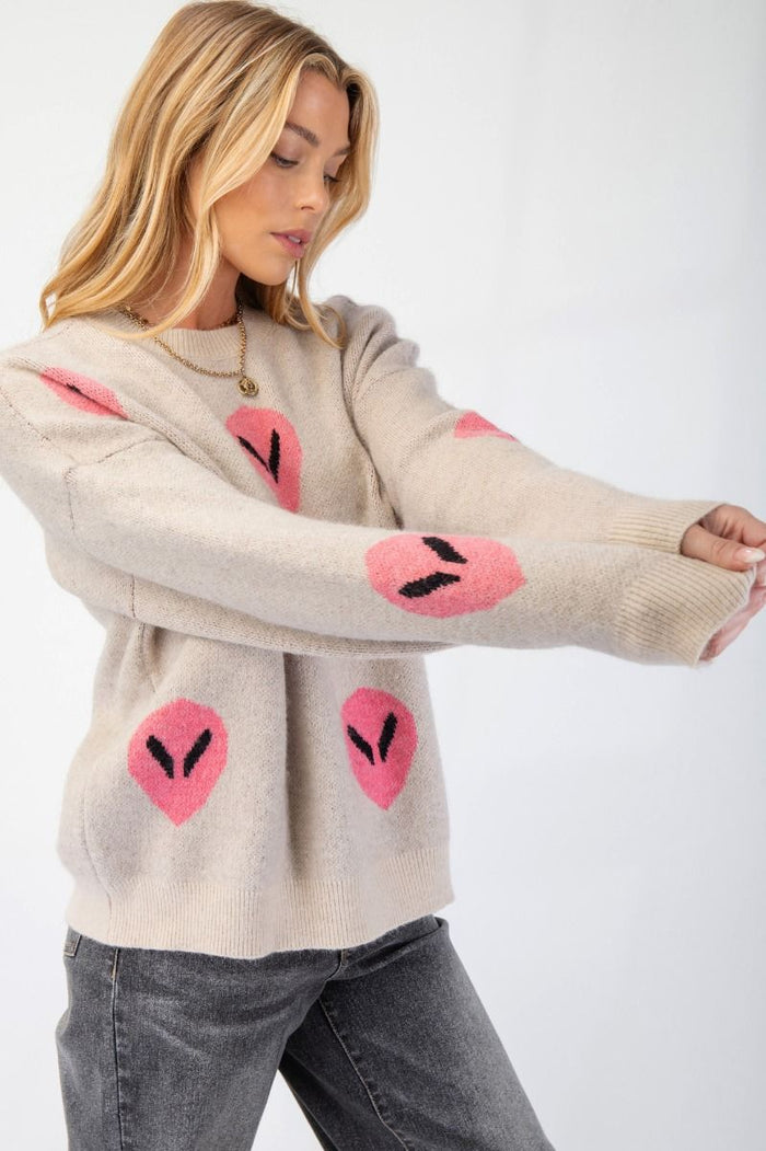Beam Me Up Alien Sweater