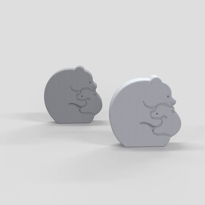 Bear shape coaster mold