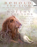Behold Lion Lamb - Vertical - Peel & Stick