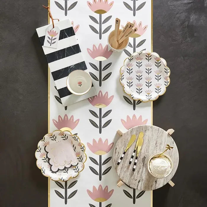 Beige Marble Board On Wood Stand