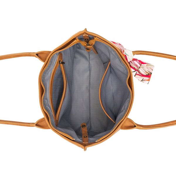 black caviar vegan leather tan handbag set of three
