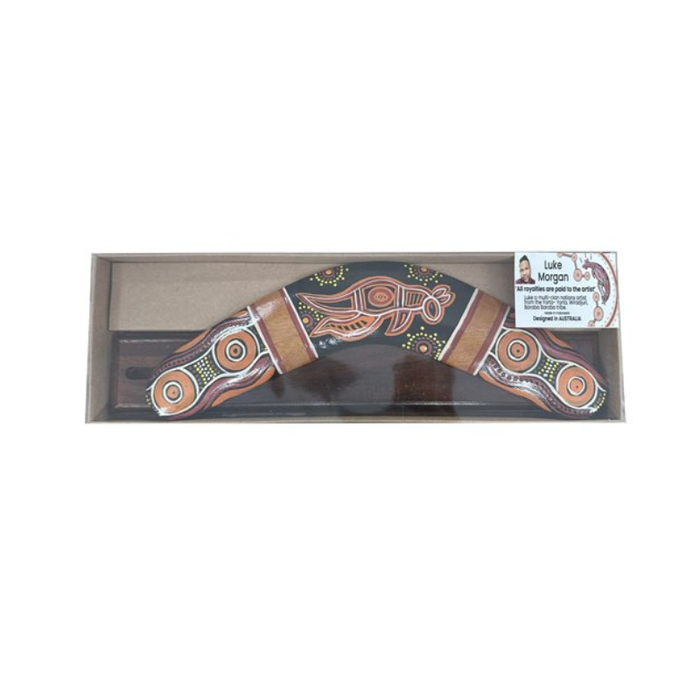 Black Kangaroo Boomerang with Stand 20cm