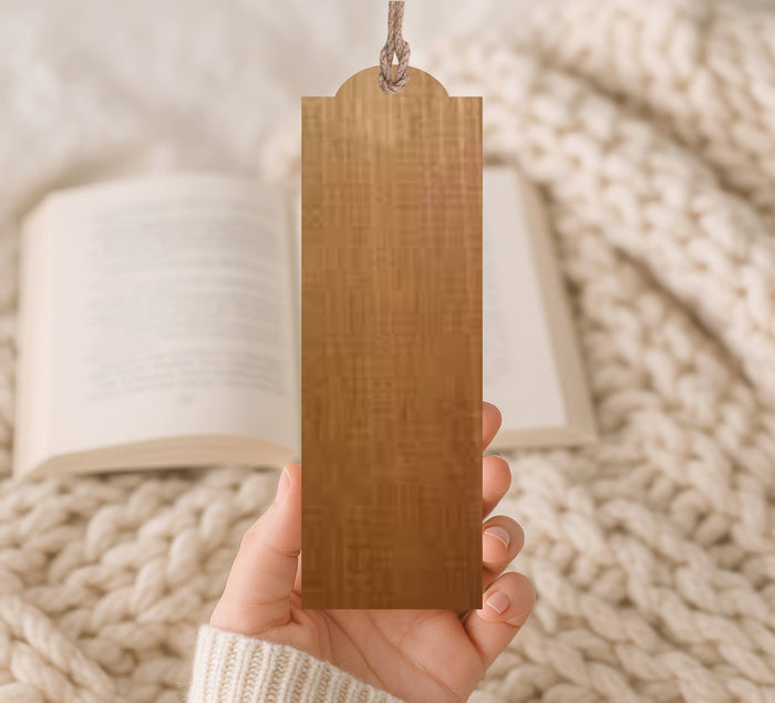 Blush Floral Wood Bookmark
