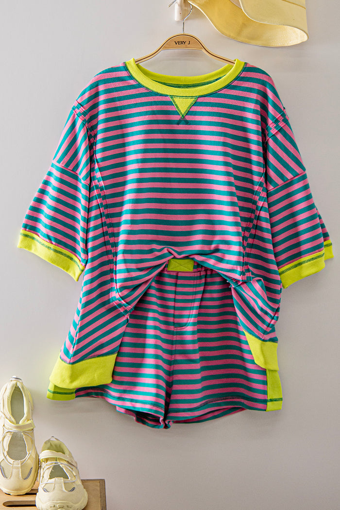 Bold Stripes Contrast Banding Boxer Shorts