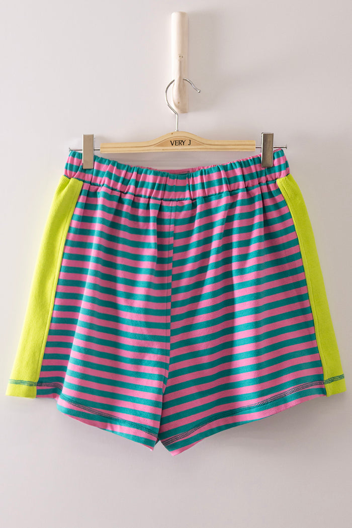 Bold Stripes Contrast Banding Boxer Shorts