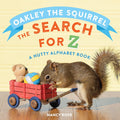 Oakley the Squirrel: The Search for Z children's alphabet book by Nancy Rose, featuring real squirrel photography
