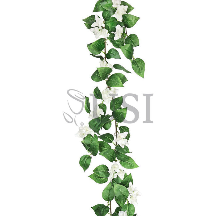 Bougainvillea Flower Garland, 6ft, Cream White
