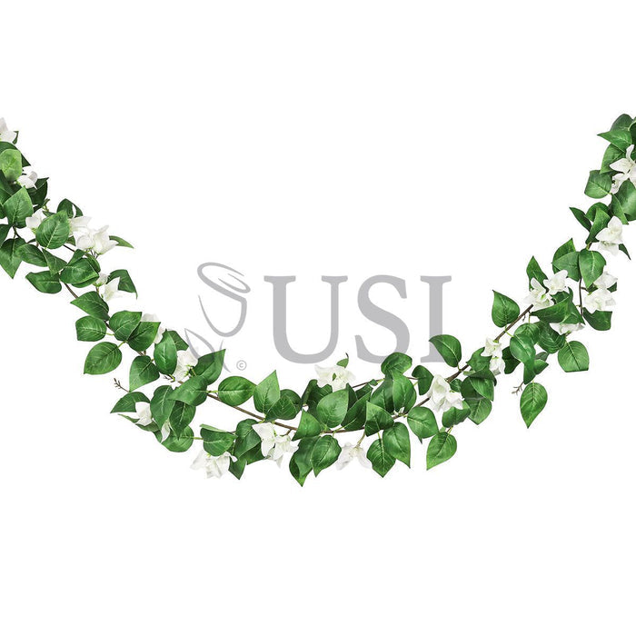 Bougainvillea Flower Garland, 6ft, Cream White