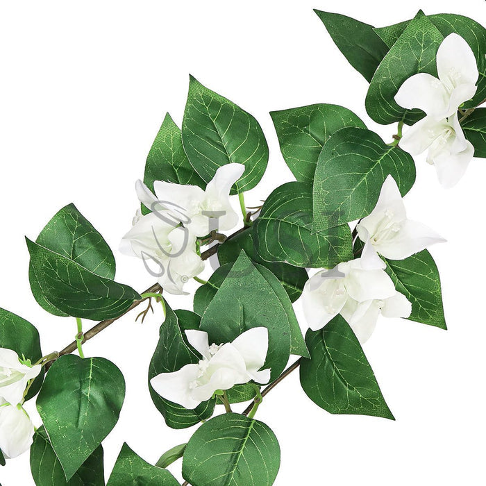 Bougainvillea Flower Garland, 6ft, Cream White