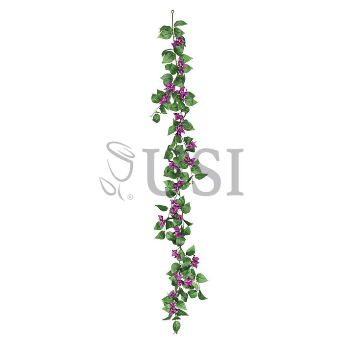 Bougainvillea Flower Garland, 6ft, Purple