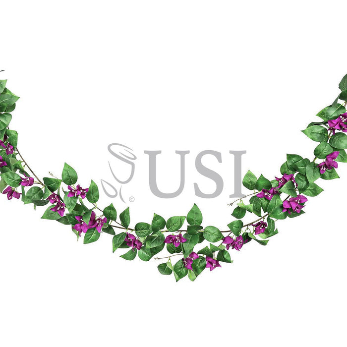 Bougainvillea Flower Garland, 6ft, Purple