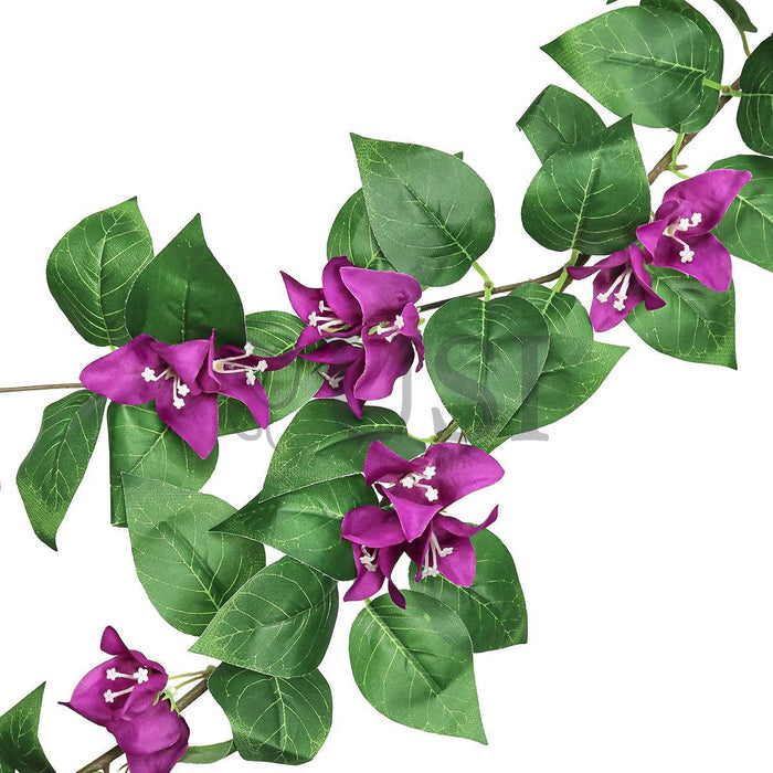 Bougainvillea Flower Garland, 6ft, Purple