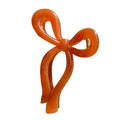 Bow Claw Clip Red Brown