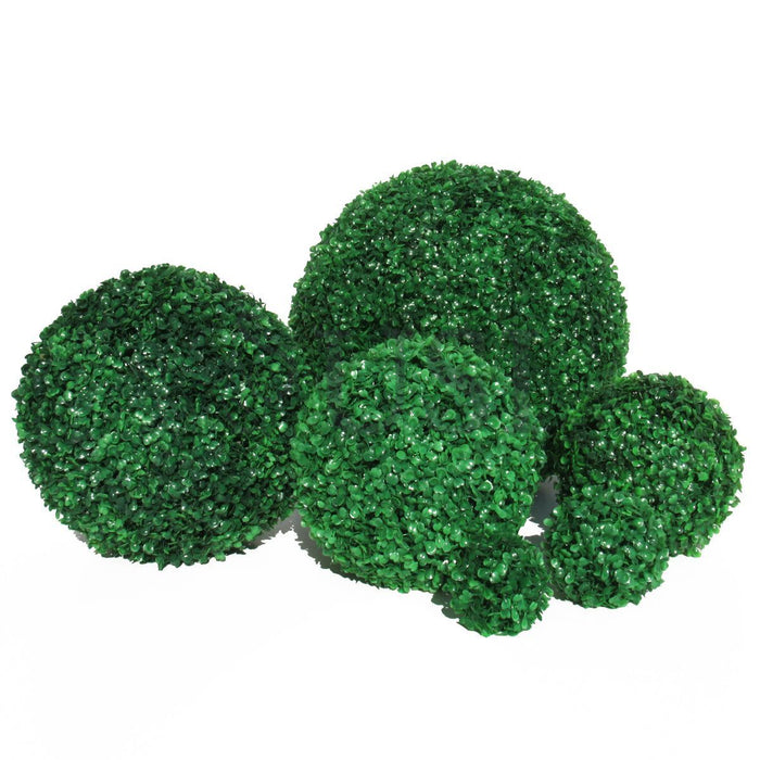 Boxwood Topiary Greenery Ball, 10in, Green
