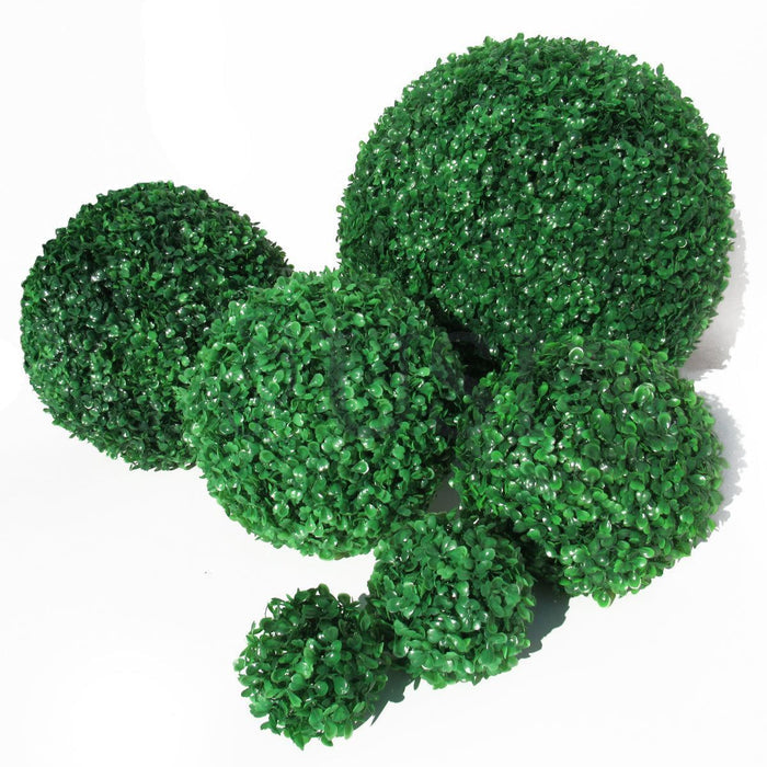 Boxwood Topiary Greenery Ball, 10in, Green