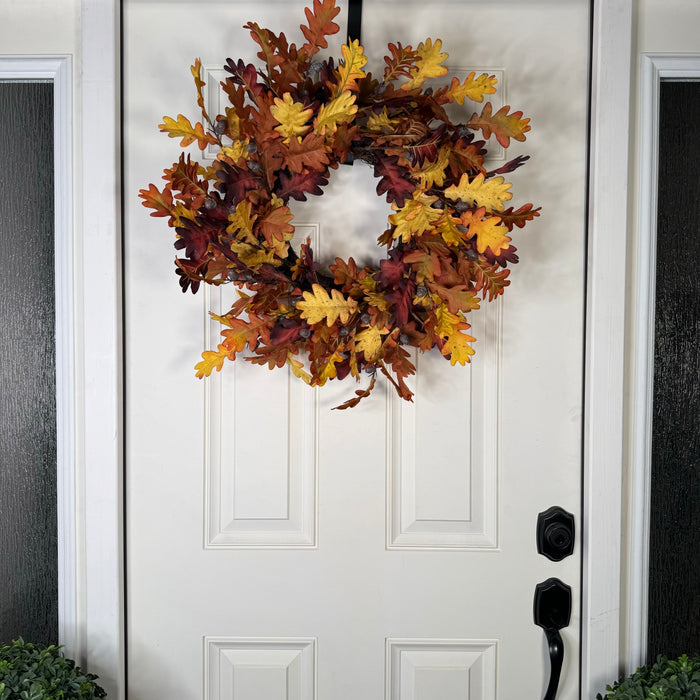 Brown Oak Leaf Wreath, 24"