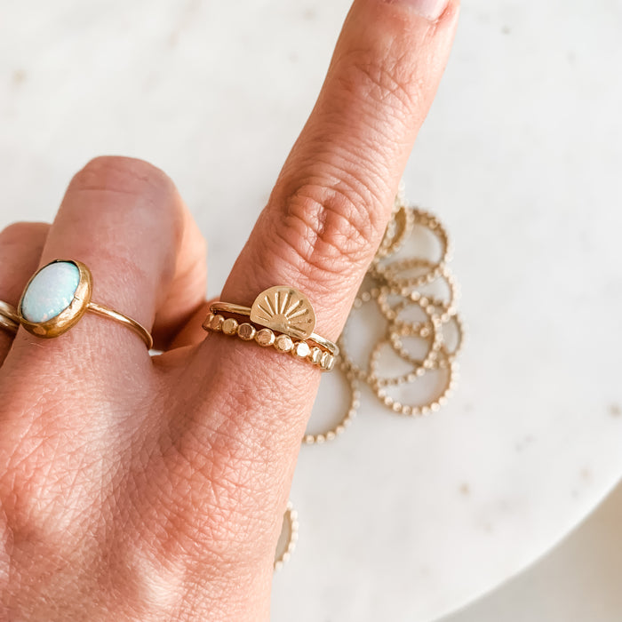 Bubble Stacking Ring Gold